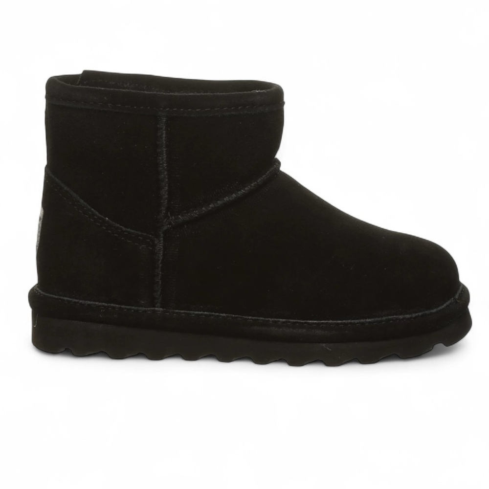 Bearpaw Alyssa Girl’s Suede Winter Boots black size‎ 4 youth waterproof